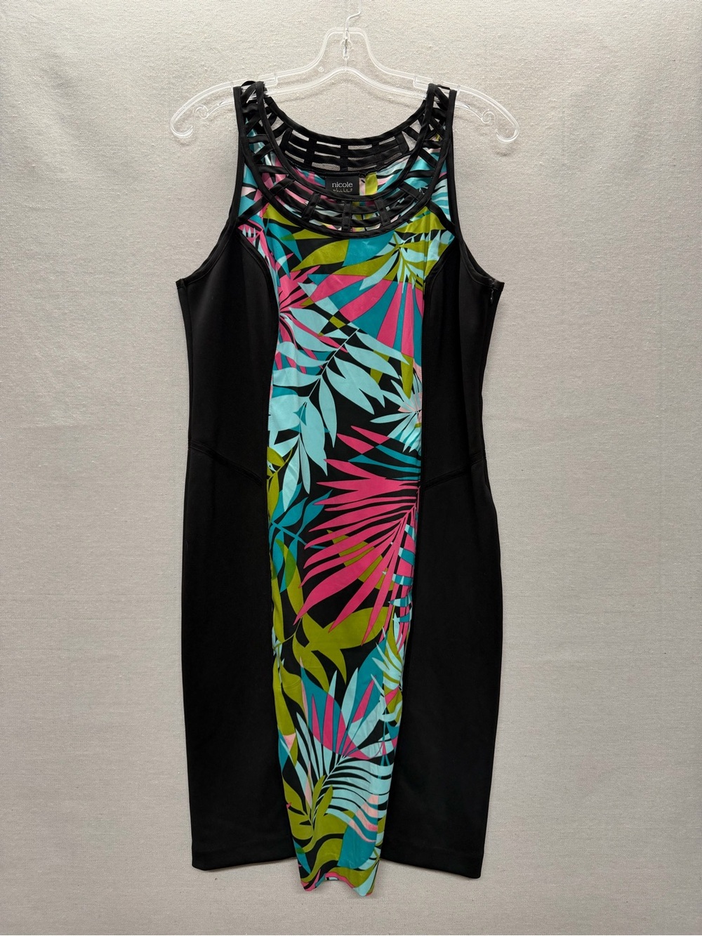 Nicole by Nicole Miller Bodycon Tropical Dress - size 16